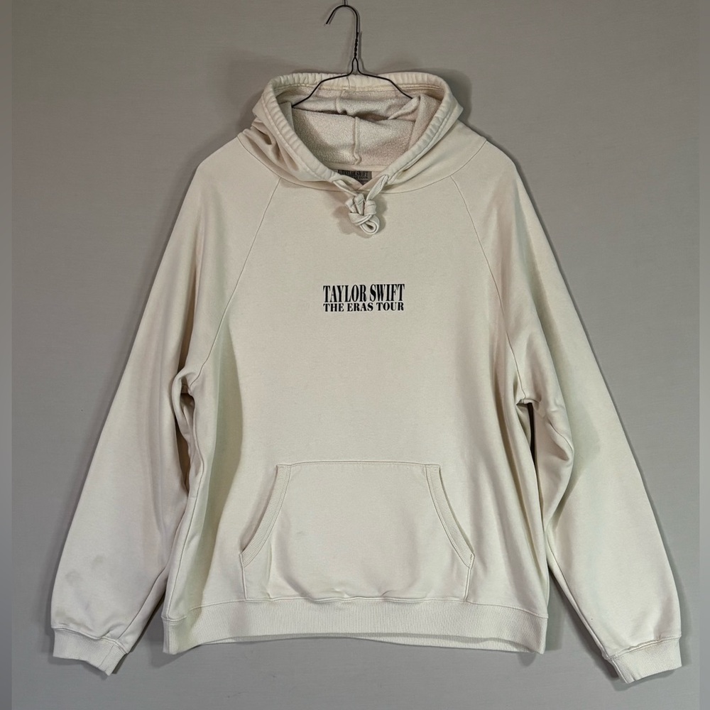 Taylor Swift Eras Tour Hoodie 2XL Cream Graphic Merch Oversized